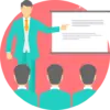 Pictogramme présentation sur tableau