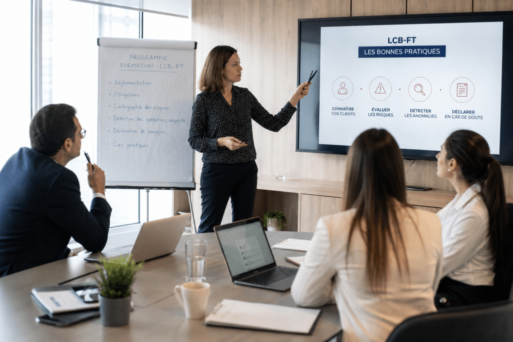 la formation LCB-FT obligation pour courtier décret 2026